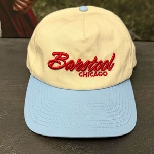 Barstool Sports Chicago Cap in Cream and Baby Blue
